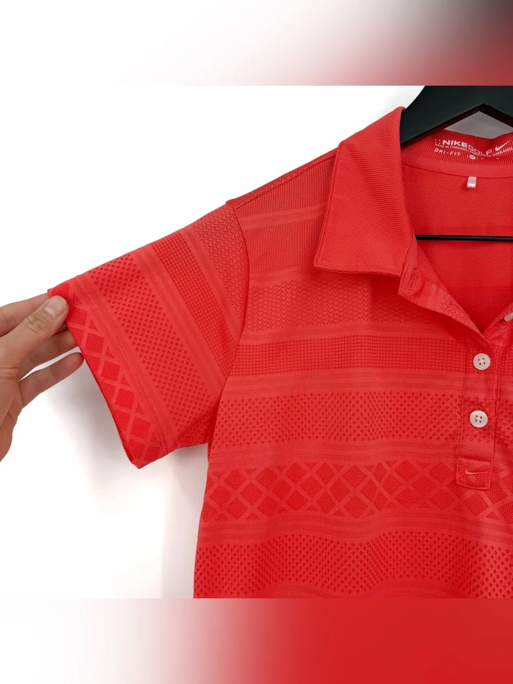 NIKE GOLF Polo Neon Coral M